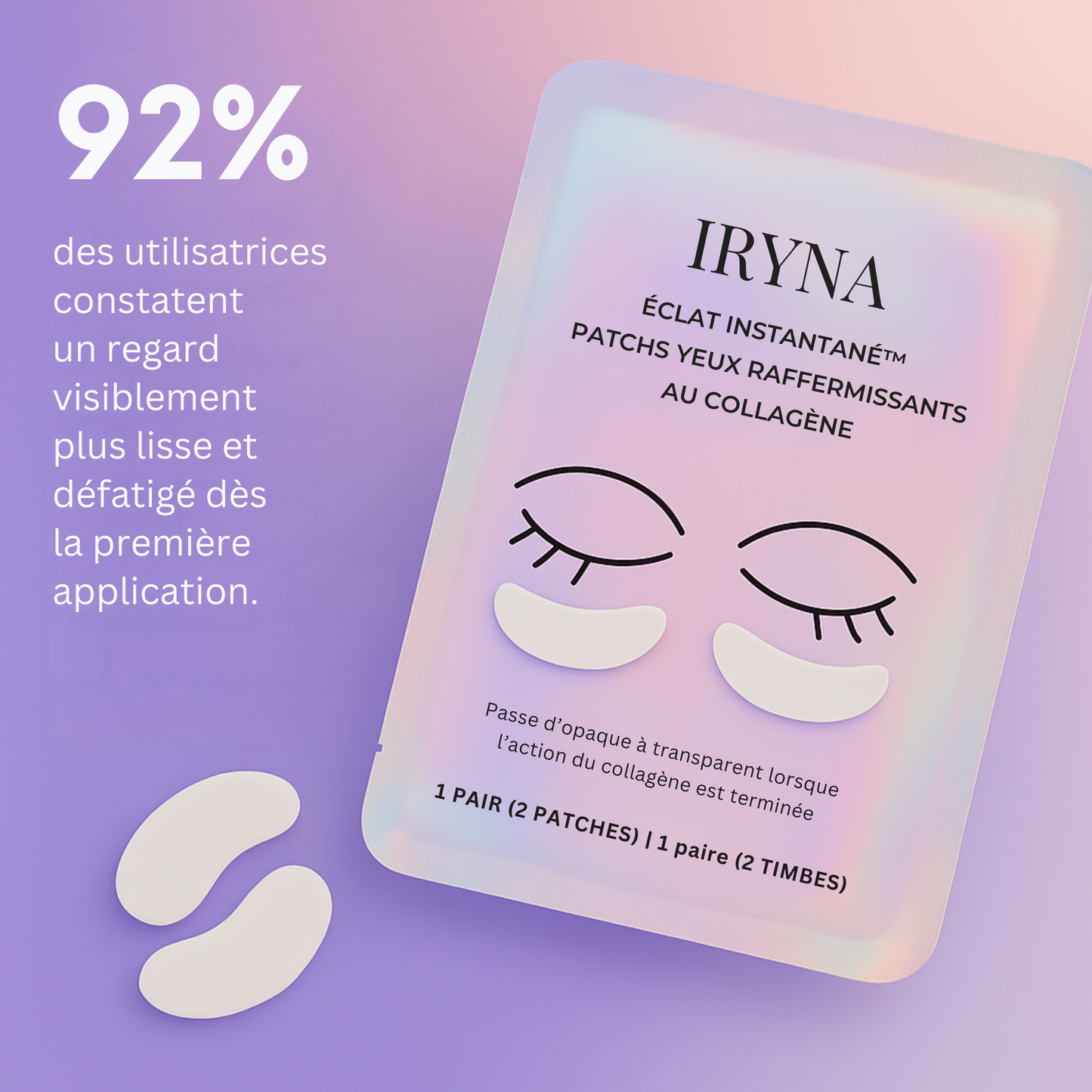 IRYNA™ Lift : Patchs Anti-Poches et Ridules Effet Immédiat